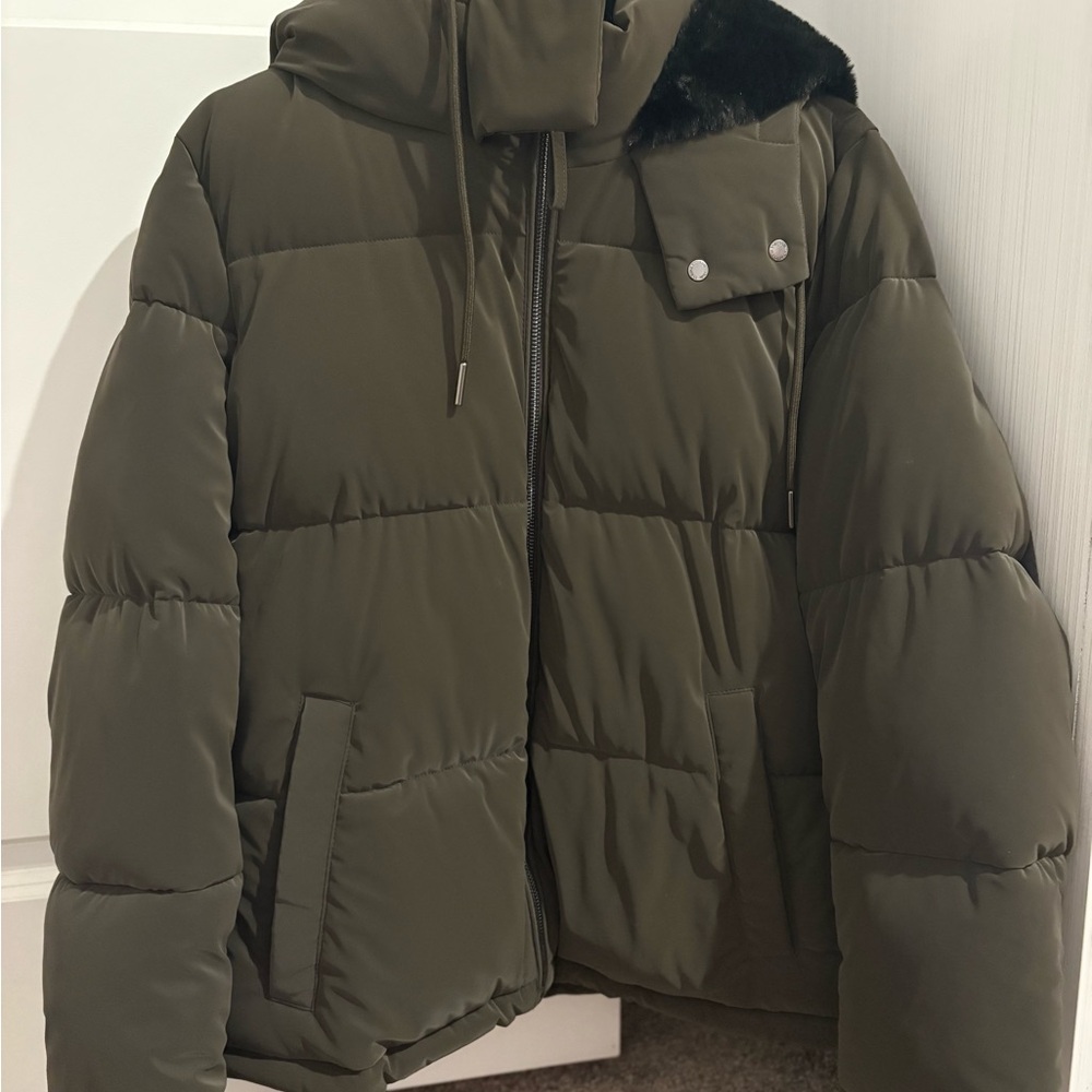 Calvin Klein Collection Dark grey/greenish Puffer Jacket